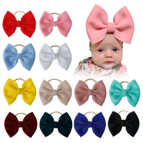 Grote Strik Baby Hoofdband Space Katoen Nylon Elastische Haarband Baby Peuter Kinderen Haaraccessoires Voor Meisjes