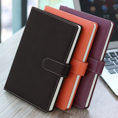 Business Notizbuch Groß A4 PU Leder Verdickt Professionelles Meeting Tagebuch Journal Magnetverschluss Stifthalter Design