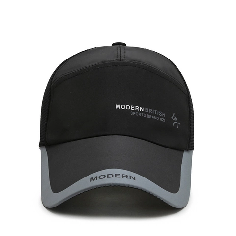 Breathable Mesh Baseball Cap Outdoor Sports Sunshade Quick Dry Hat Adjustable Polyester Letter Print For Men Women