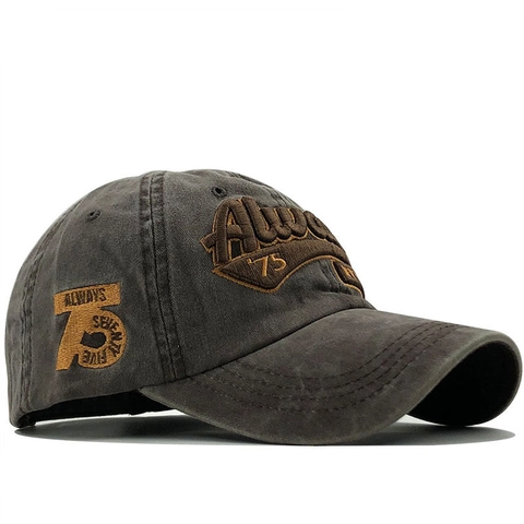 Baseball Cap Washed Cotton 3D Always Letter Embroidery Vintage Streetwear Adjustable Sun Hat Unisex Casual