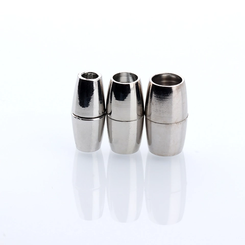 Cierres Magnéticos De Cobre Conectores Para Creación De Joyas DIY Pulseras Collares Forma Ovalada Cilíndrica Metal Pulido