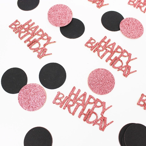 Coriandoli Per Feste Di Buon Compleanno Lettere Numeri Cerchi In Cartoncino Glitterato Decorazione Per Tavolo Compleanno DIY