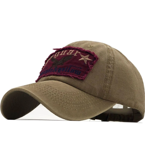 Cappello Da Baseball In Cotone Lavato Vintage Ricamo Aquila Stile Denim Distressed Cappello Da Sole Regolabile Unisex