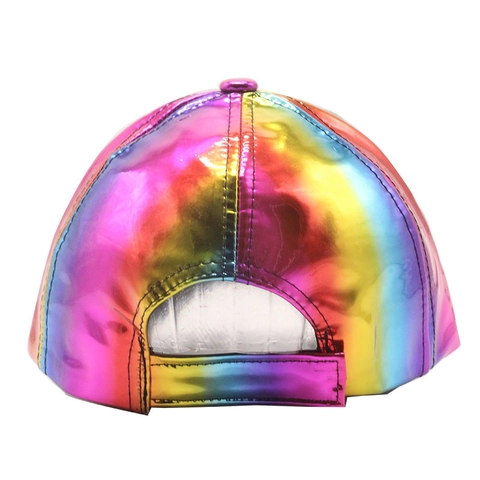 Holografische Metallic Baseballkappe Glänzende Regenbogen Laser Verstellbare Streetwear Hip Hop Hut Für Herren Damen