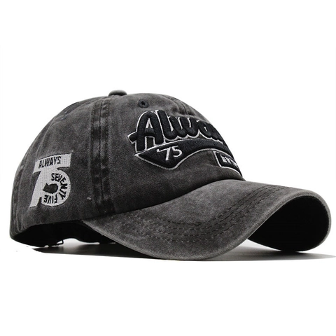Gorra De Béisbol De Algodón Lavado Vintage Bordado Always 75 New York City Protección Solar Ajustable Gorra Hip Hop