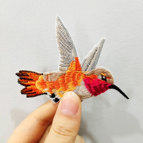 Bird Flower Embroidery Patches Iron On Sew On Decorative Apparel Accessories DIY Sewing Applique For Clothing