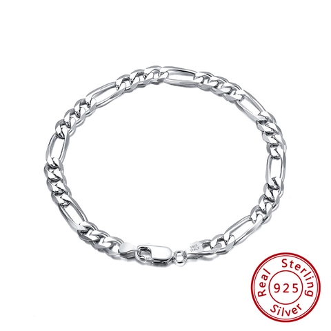 Pulsera De Cadena Figaro Plata De Ley 925 Chapada En Oro Minimalista Joyas Clásicas Para Mujeres Hombres Unisex