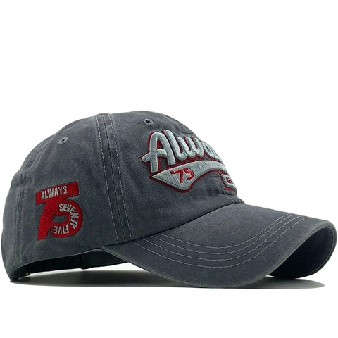 Baseball Cap Washed Cotton 3D Always Letter Embroidery Vintage Streetwear Adjustable Sun Hat Unisex Casual