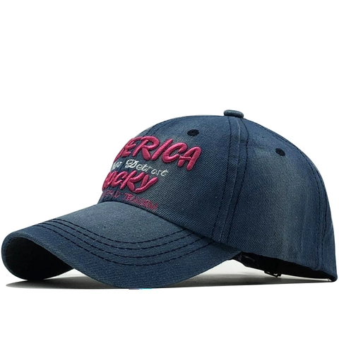 Retro Baseballkappe Gewaschene Baumwolle Denim Amerikanischer Stil 3D Buchstaben Stickerei Verstellbarer Sonnenhut