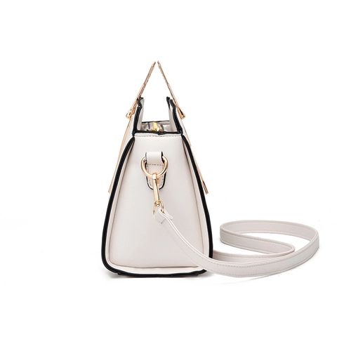 Women PU Leather Handbag With Metal Cat Ear Handle Fashion Shell Shape Crossbody Shoulder Bag For Daily Casual Use