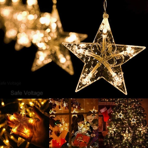 Tenda Luminosa LED Stella Luna Plastica Impermeabile Modalità Multiple Decorazione Per Natale Matrimonio Camera Da Letto Festa