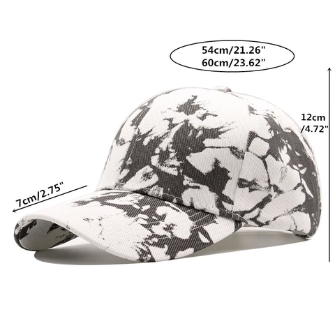 Tie Dye Baseball Cap Cotton Sun Protection Outdoor Casual Adjustable Strap Hat For Men Women