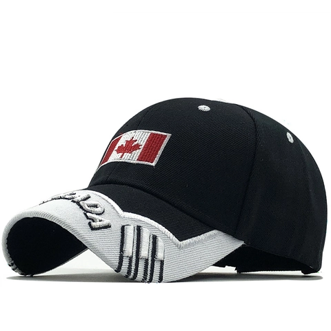 Cappello Da Baseball Bandiera Del Canada Foglia Di Acero Ricamo Cappello Da Sole Regolabile Tessuto Twill Sport All Aperto Uomo Donna