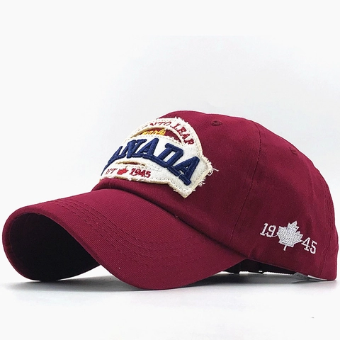 Cappellino Da Baseball In Cotone Con Ricamo Foglia Di Acero Canada 1945 Cappello Parasole Vintage Regolabile Per Uomini Donne