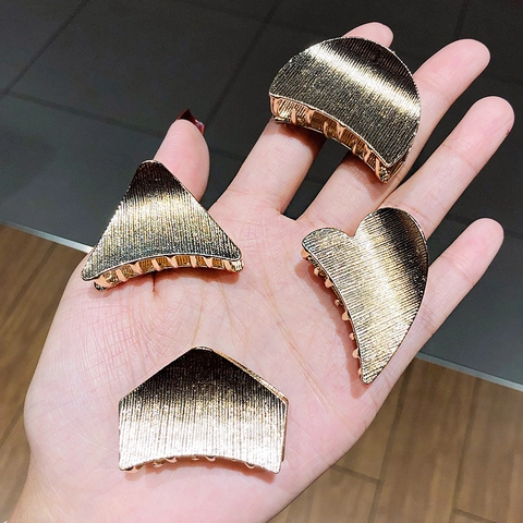 Metall Haarklammern Geometrisch Gold Rose Relief Minimalistisch Elegant Haarspangen Damen Mädchen Styling Zubehör
