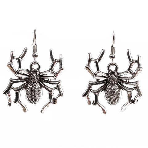 Vintage Alloy Drop Earrings For Women Retro Silver Gold Color Animal Spider Anchor Mermaid Tree Of Life Symbol Jewelry