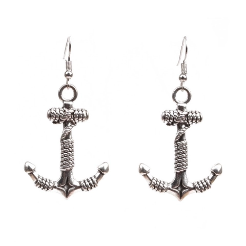 Vintage Alloy Drop Earrings For Women Retro Silver Gold Color Animal Spider Anchor Mermaid Tree Of Life Symbol Jewelry