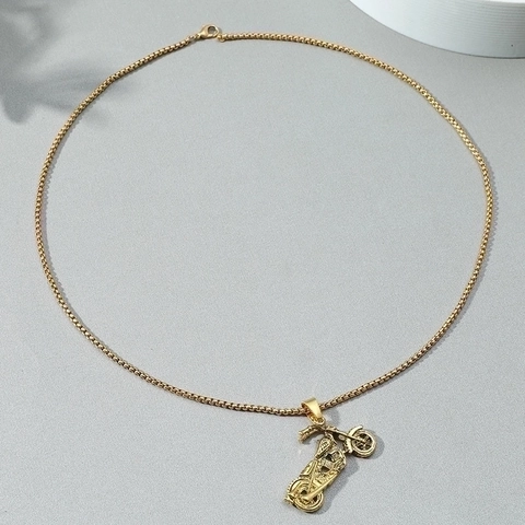 Collier Pendentif Moto Acier Inoxydable Et Alliage Style Punk Hip Hop Vintage Bijoux Pour Hommes