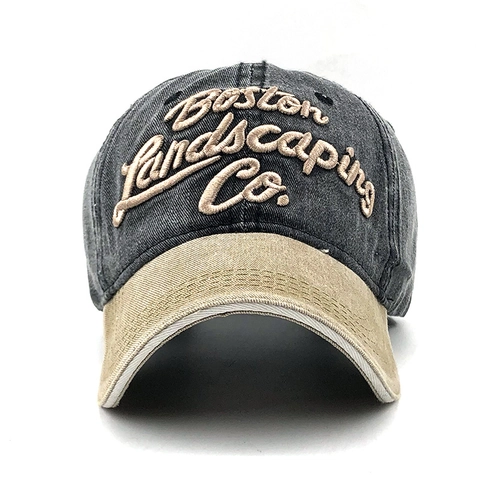 Cappello Da Baseball In Cotone Lavato Vintage Con Ricamo Lettere 3D Tesa Curva Regolabile Berretto Protezione Solare