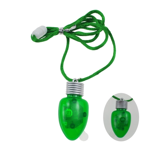 Weihnachten LED Glühbirne Anhänger Halskette Leuchtender Feiertag Party Kostüm Schmuck Geschenk Für Damen Und Herren