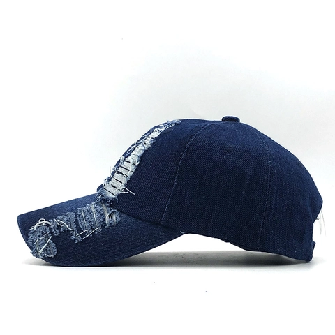 Gorra De Béisbol De Mezclilla Desgastada Algodón Lavado Agujero Rasgado Ajustable Vintage Streetwear Sombrero De Sol Para Hombres Mujeres