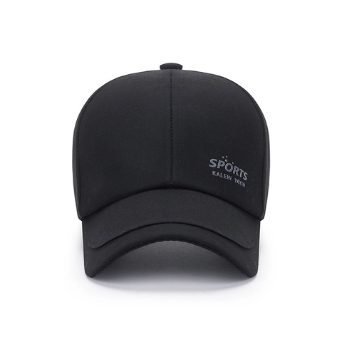 Men Baseball Cap Cotton Adjustable Metal Buckle Sports Letter Print Outdoor Sun Protection Casual Curved Brim Hat