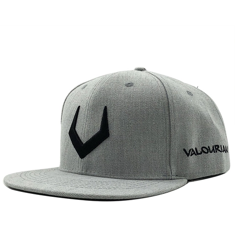 Flat Brim Baseball Cap 3D V Embroidery Cotton Snapback Hat Hip Hop Streetwear Adjustable For Men Women