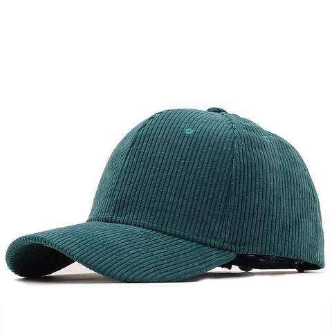 Corduroy Baseball Cap Vintage Solid Color Adjustable Sun Hat Retro Hip Hop Dad Cap For Men Women