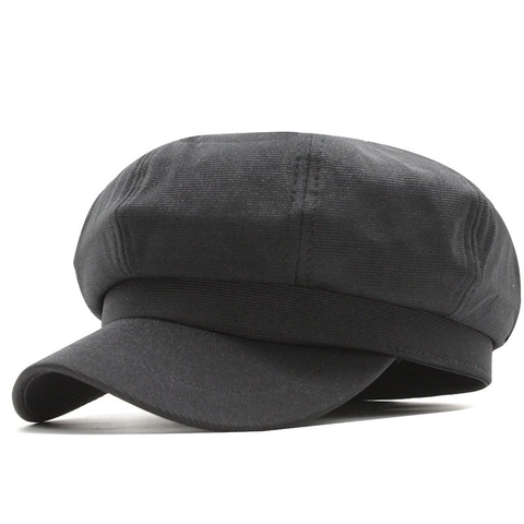 Vintage Newsboy Cap Satin Octagonal Hat Solid Color Sun Protection Retro Artist Painter Hat For Women