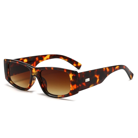 Occhiali Da Sole Rettangolari Di Moda Montatura PC Lente AC Protezione UV Vintage Quadrati Con Decorazione Rivetto In Metallo