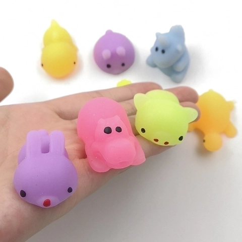 Mochi Squishy Toy TPR Soft Stress Relief Cute Animal Fruit Halloween Christmas Sensory Fidget Toy For Kids Adults