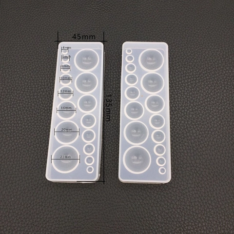 Ronde Siliconen Vorm Voor DIY Hars Sieraden Maken Tijd Edelsteen Cabochon Spiegeloppervlak Transparant Flexibel Knutselgereedschap