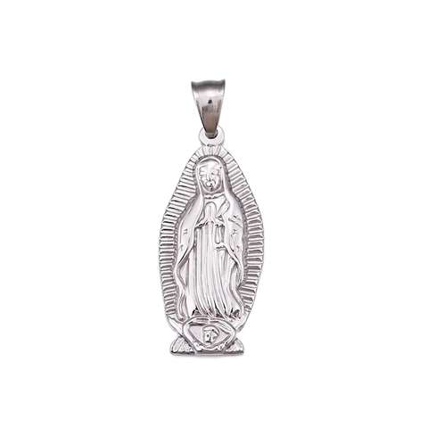 Collar Con Colgante De La Virgen De Guadalupe Religioso Virgen María Acero Inoxidable Chapado En Oro De 18K Joyería Retro