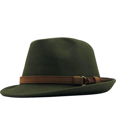 Cappello Fedora Stile Jazz Retrò A Tesa Larga Feltro Di Lana Con Fibbia Per Uomo Donna Vintage Elegante