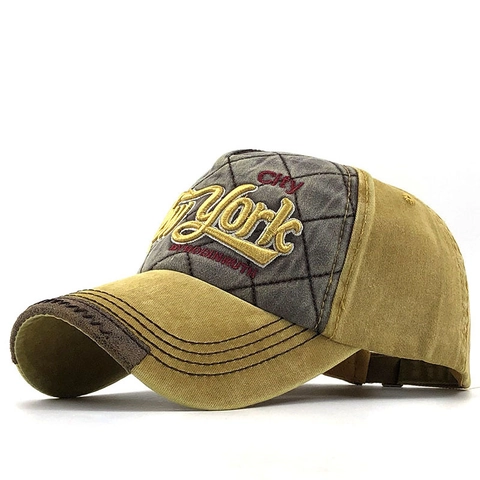 Cappellino Da Baseball Vintage In Cotone Lavato Ricamo Lettere Regolabile Stile Consumato Unisex