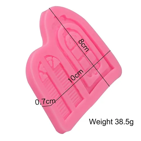 Vintage Europese Deur Vensterframe Siliconen Vorm Voor Fondant Taart Decoratie DIY Hars Ambachtelijke Bakken Accessoire