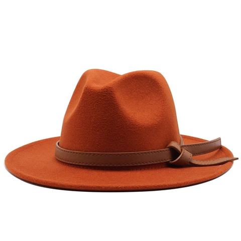 Vintage Wollfilz Fedora Hut Mit Breiter Krempe Für Herren Damen Retro Britischer Stil Jazz Hut Mit Gürtel Herbst Winter Accessoire