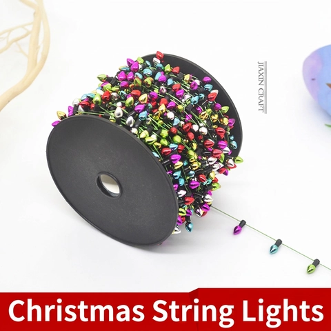 Christmas Multi Color Mini Bulb Bead Garland Electroplated Plastic Decorative Chain For Holiday Party Tree DIY Ornament