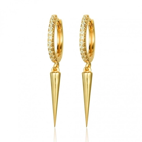 Orecchini Huggie Geometrici Con 925 Sterling Silver Earring Post Zircone Conchiglia Stella Luna Cuore Croce Pendenti