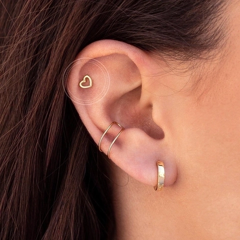 Hollow Heart Stud Earrings With 925 Sterling Silver Earring Post Copper Minimalist Cute Jewelry Gift For Women