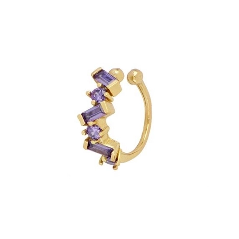 Ear Cuff De Plata De Ley 925 Circonita Cúbica Pendientes Sin Perforación Joyería Geométrica Para Mujer