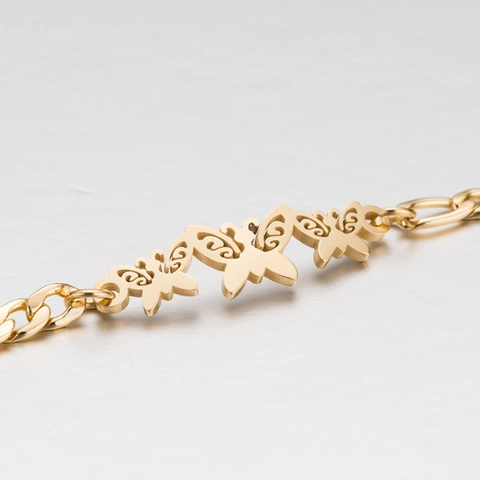 Modisches Armband Titan Edelstahl Minimalistisch Herz Elefant Schmetterling Unendlichkeit Zierlicher Schmuck Für Damen