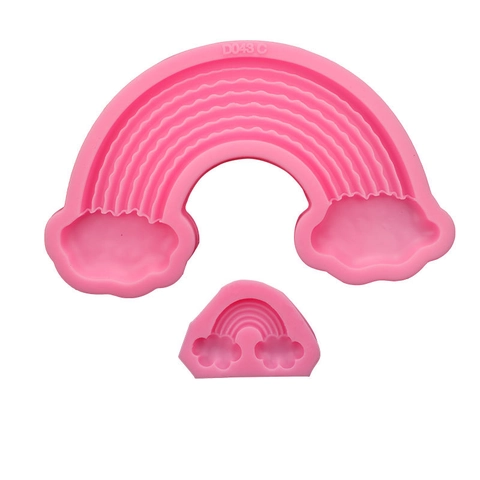 Rainbow Cloud Silicone Mold For Baking Fondant Resin Clay DIY Handcraft Soap Chocolate Cake Decoration Tools