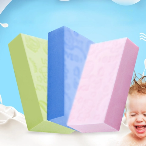 Soft PVA Bath Sponge For Kids And Babies Exfoliating Body Scrubber With Cartoon Pattern Rectangular Gentle Skin Cleaning