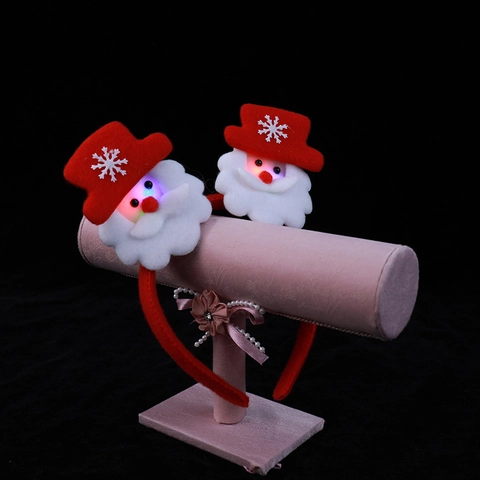 Diademas Navideñas Luminosas LED Papá Noel Reno Muñeco De Nieve Oso Accesorios Para Disfraces Decoración De Fiestas