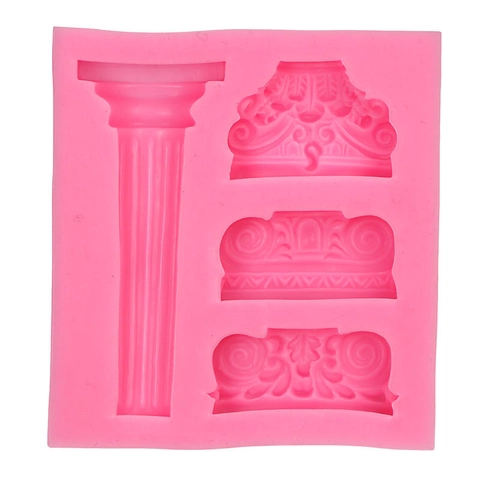 Roman Column Silicone Mold European Retro Architecture Pillars Fondant Cake Decoration Chocolate Resin DIY Craft