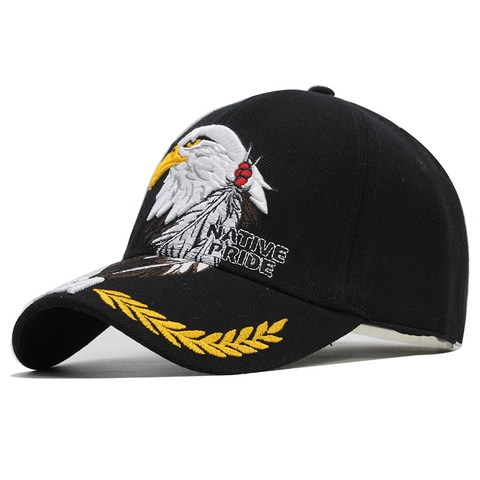 Cappello Da Baseball In Acrilico Ricamo Aquila Lettere Native Pride USA Foglia Di Alloro Casual Outdoor Unisex Cappello Regolabile