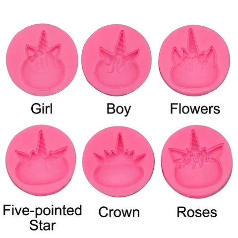 Unicorn Silicone Cake Mold Cartoon Round Fondant Chocolate Baking Tray For DIY Crafting And Resin Clay Decoration