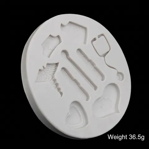 Stampo In Silicone Per Strumenti Medici Per Decorazione Di Torte Al Cioccolato Fondente Infermiera Stetoscopio Termometro