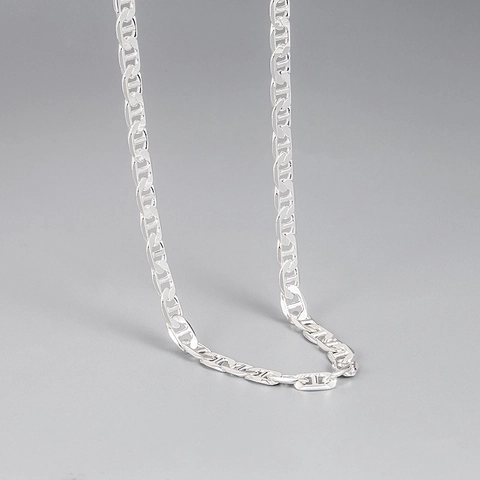 S925 Sterling Silver Mariner Link Pig Nose Necklace Hip Hop Punk Style Clavicle Chain For Women Fashion Jewelry Silver